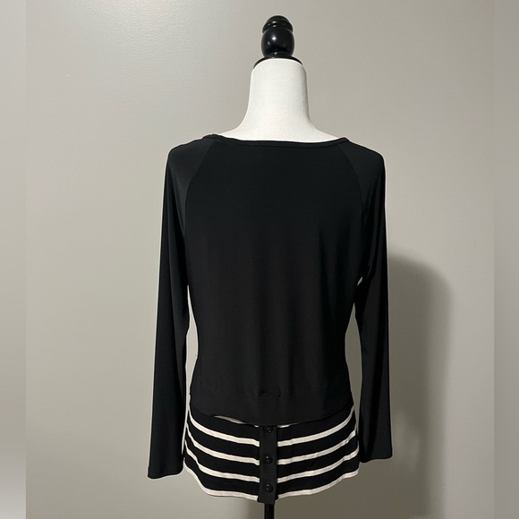 Joseph Ribkoff Top Style 174900 Black Long Sleeve Rounded Neckline - Picture 8 of 9